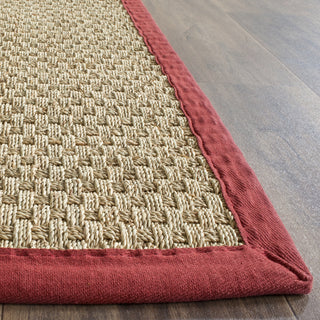 Safavieh Natural Fiber NF114D Natural/Red Area Rug 