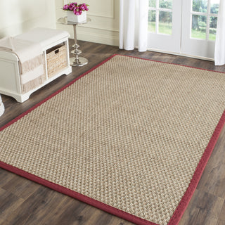 Safavieh Natural Fiber NF114D Natural/Red Area Rug 