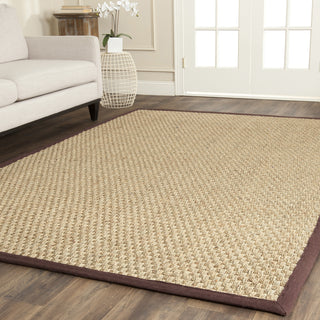 Safavieh Natural Fiber NF114K Natural/Dark Brown Area Rug 