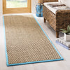 Safavieh Natural Fiber NF114S Natural/Turquoise Area Rug  Feature