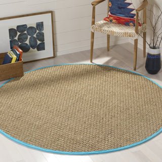 Safavieh Natural Fiber NF114S Natural/Turquoise Area Rug 