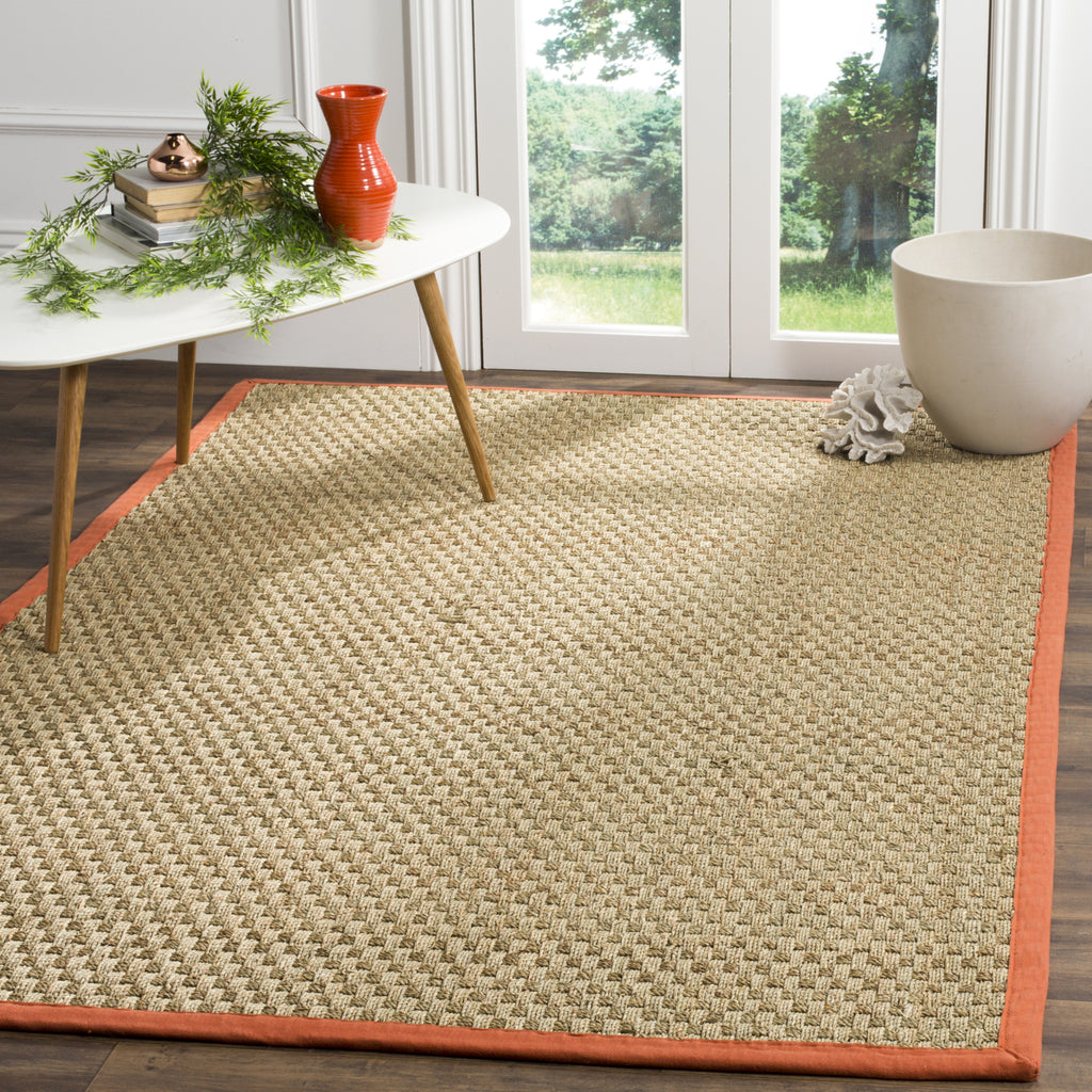 Safavieh Natural Fiber NF114Y Natural/Rust Area Rug  Feature