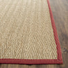 Safavieh Natural Fiber NF115D Natural/Red Area Rug 