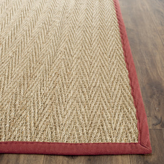 Safavieh Natural Fiber NF115D Natural/Red Area Rug 