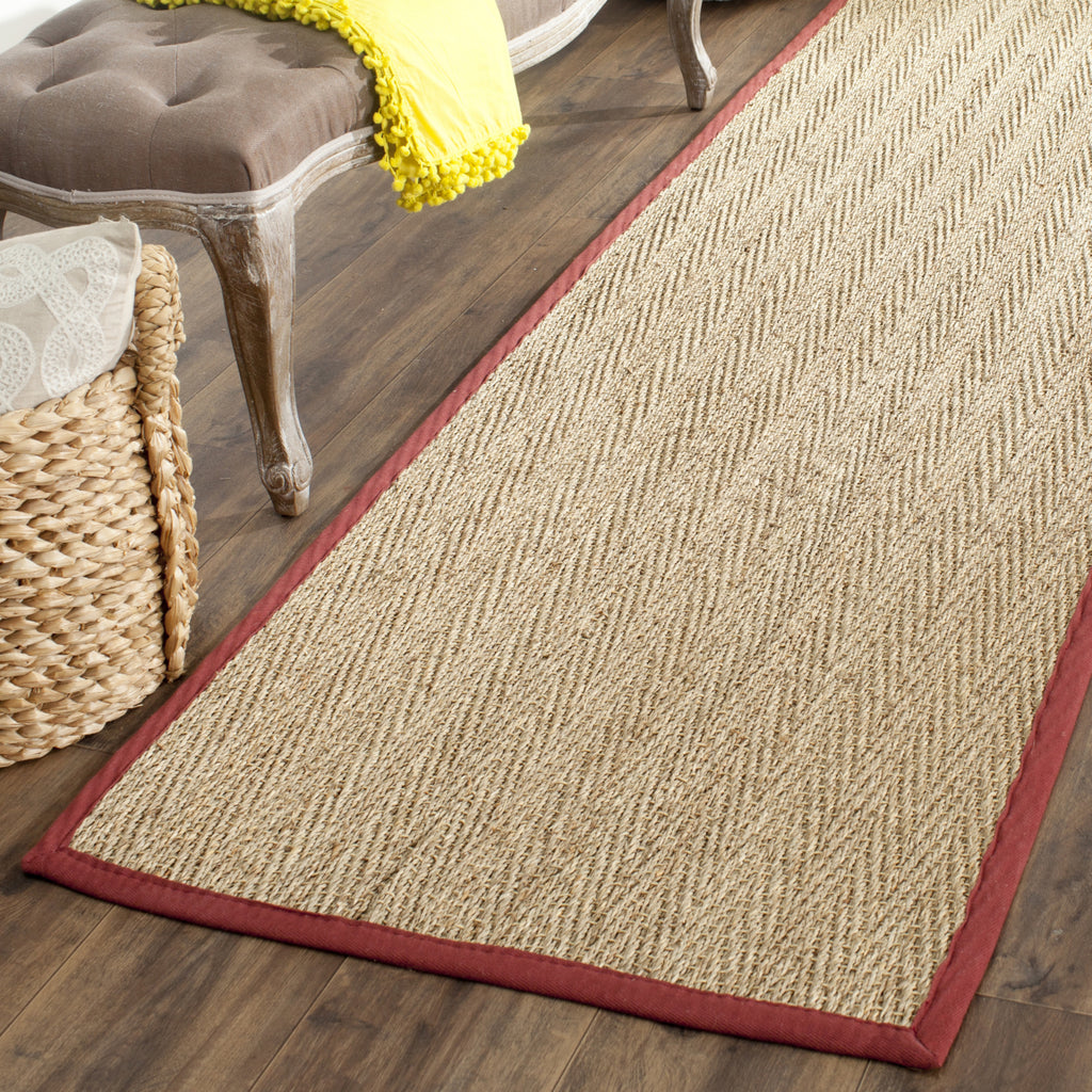 Safavieh Natural Fiber NF115D Natural/Red Area Rug  Feature