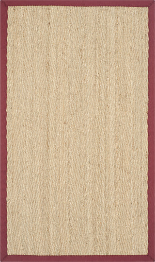 Safavieh Natural Fiber NF115D Natural/Red Area Rug 