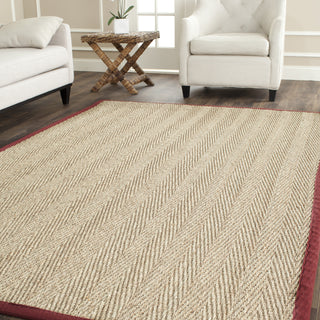 Safavieh Natural Fiber NF115D Natural/Red Area Rug 