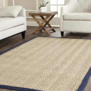 Safavieh Natural Fiber NF115E Natural/Blue Area Rug 