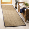 Safavieh Natural Fiber NF115Q Natural/Dark Grey Area Rug 