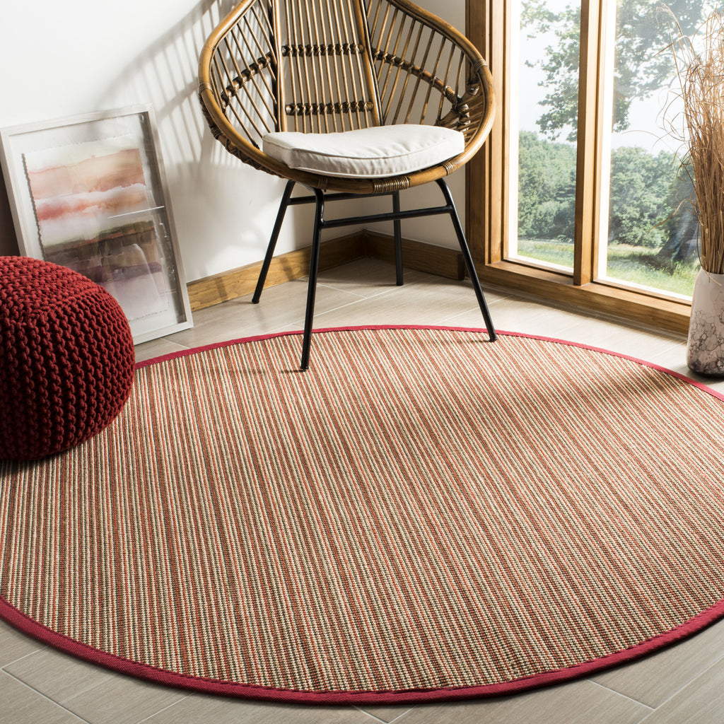 Safavieh Natural Fiber NF132B Brown/Red Area Rug  Feature