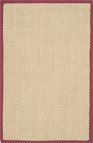 Safavieh Natural Fiber NF141D Maize/Burgundy Area Rug 