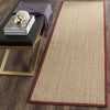 Safavieh Natural Fiber NF141D Maize/Burgundy Area Rug  Feature