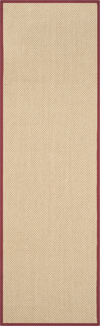 Safavieh Natural Fiber NF141D Maize/Burgundy Area Rug 