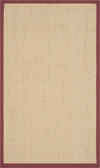 Safavieh Natural Fiber NF141D Maize/Burgundy Area Rug 