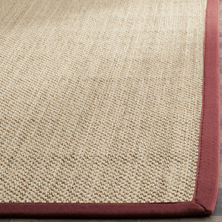 Safavieh Natural Fiber NF141D Maize/Burgundy Area Rug 