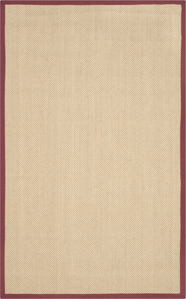 Safavieh Natural Fiber NF141D Maize/Burgundy Area Rug main image