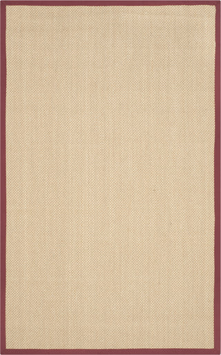 Safavieh Natural Fiber NF141D Maize/Burgundy Area Rug main image