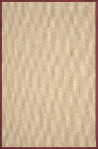 Safavieh Natural Fiber NF141D Maize/Burgundy Area Rug 