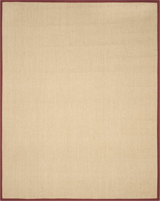 Safavieh Natural Fiber NF141D Maize/Burgundy Area Rug 