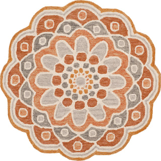 Safavieh Novelty 101 Grey/Rust Area Rug Round