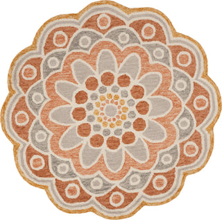 Safavieh Novelty 101 Grey/Rust Area Rug Round