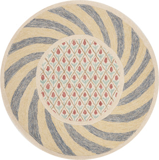 Safavieh Novelty 108 Ivory Blue/Rose Area Rug Round