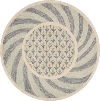 Safavieh Novelty 108 Ivory Blue/Gold Area Rug Round