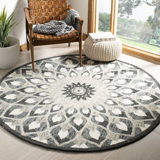 Safavieh Novelty 603 Charcoal/Ivory Area Rug Room Scene Feature