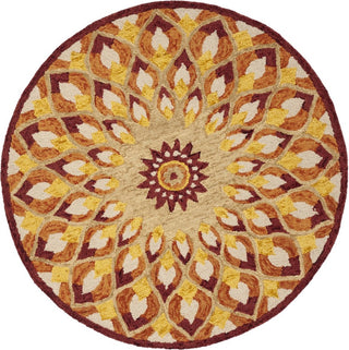 Safavieh Novelty 603 Rust/Gold Area Rug Round