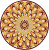 Safavieh Novelty 603 Rust/Gold Area Rug Round