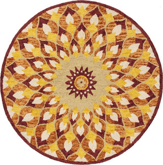 Safavieh Novelty 603 Rust/Gold Area Rug Round