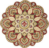 Safavieh Novelty 604 Red/Taupe Area Rug Round