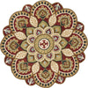 Safavieh Novelty 604 Red/Taupe Area Rug Round