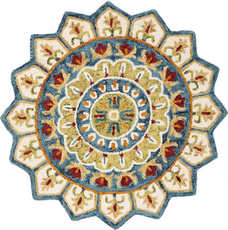 Safavieh Novelty 605 Ivory/Blue Area Rug Round