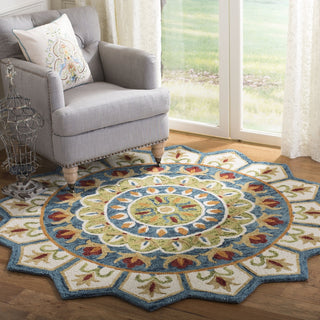 Safavieh Novelty 605 Ivory/Blue Area Rug Room Scene Feature