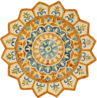 Safavieh Novelty 605 Rust/Ivory Area Rug Round