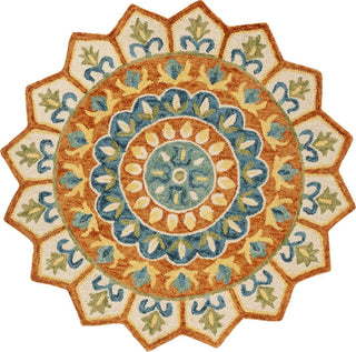 Safavieh Novelty 605 Rust/Ivory Area Rug Round