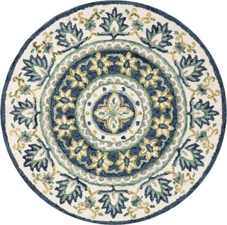 Safavieh Novelty 606 Ivory/Blue Area Rug Round