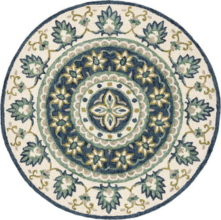 Safavieh Novelty 606 Ivory/Blue Area Rug Round