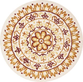 Safavieh Novelty 607 Ivory/Gold Area Rug Round