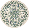 Safavieh Novelty 607 Ivory/Teal Area Rug Round