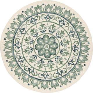 Safavieh Novelty 607 Ivory/Teal Area Rug Round