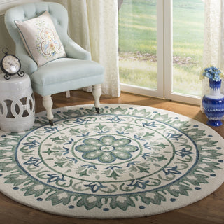 Safavieh Novelty 607 Ivory/Teal Area Rug Room Scene Feature