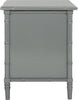 Safavieh Mina Modern Coastal 3 Drawer 25'' H Bamboo Nightstand Grey Furniture 