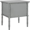 Safavieh Mina Modern Coastal 2 Drawer 25'' H Bamboo Nightstand Grey Furniture 