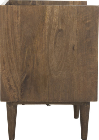 Safavieh Zinnia Nightstand Walnut Furniture 