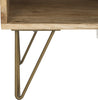 Safavieh Marigold Nightstand Natural and Brass Furniture 