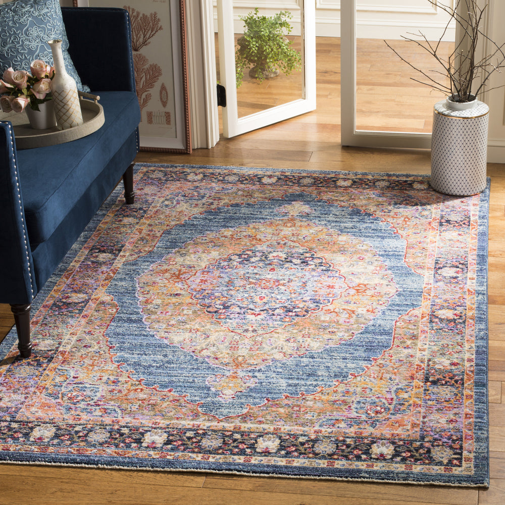 Safavieh Nirvana NVA134M Navy/Multi Area Rug  Feature