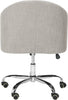 Safavieh Amy Tufted Linen Chrome Leg Swivel Office Chair Grey and Furniture 