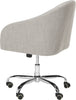 Safavieh Amy Tufted Linen Chrome Leg Swivel Office Chair Grey and Furniture 
